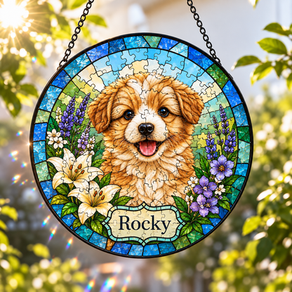 Custom Floral Pet Portrait Puzzle