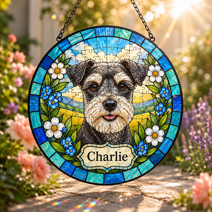 Custom Floral Pet Portrait Puzzle