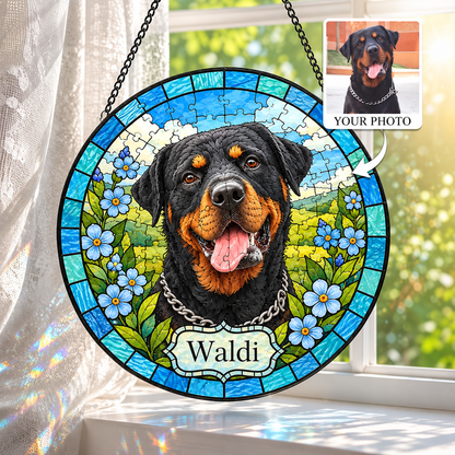 Custom Floral Pet Portrait Puzzle