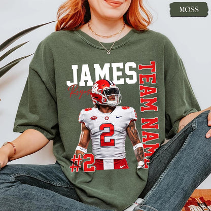 Custom Football Player Photo Shirt