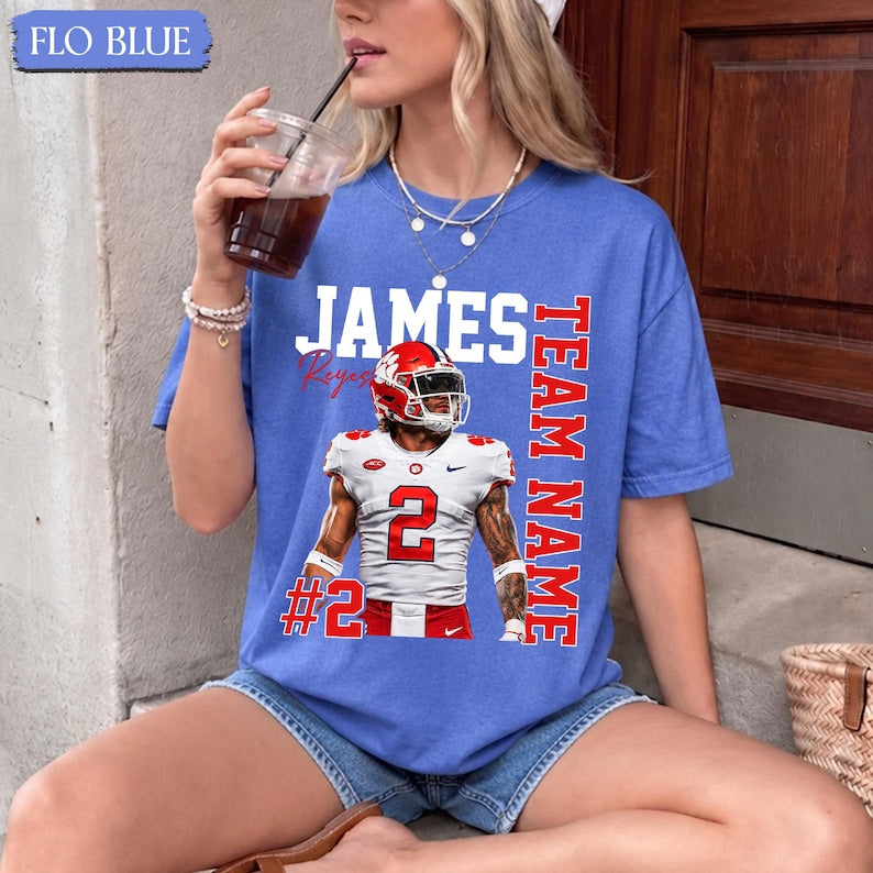 Custom Football Player Photo Shirt