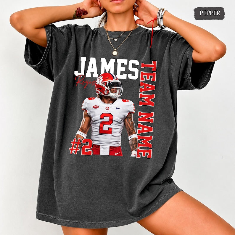 Custom Football Player Photo Shirt