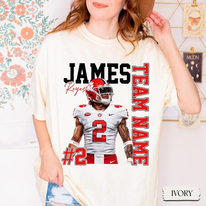 Custom Football Player Photo Shirt