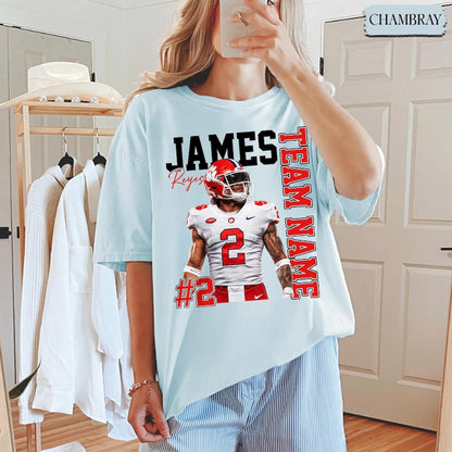 Custom Football Player Photo Shirt