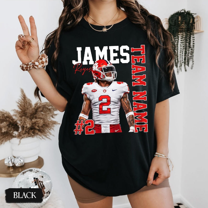 Custom Football Player Photo Shirt