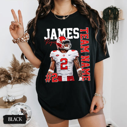 Custom Football Player Photo Shirt
