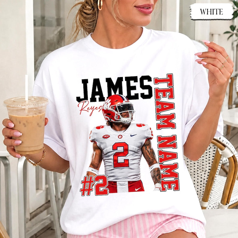 Custom Football Player Photo Shirt