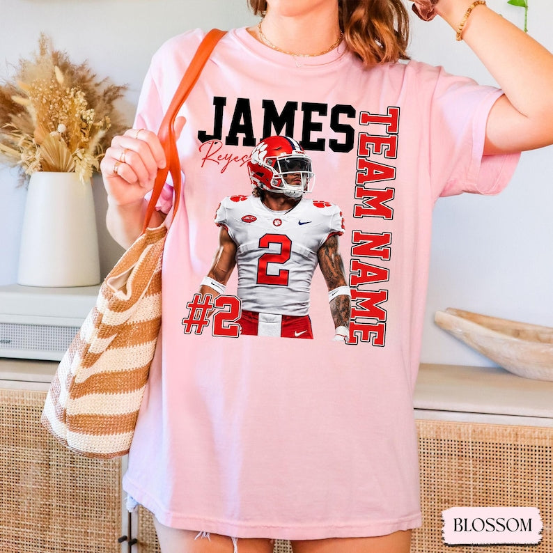 Custom Football Player Photo Shirt