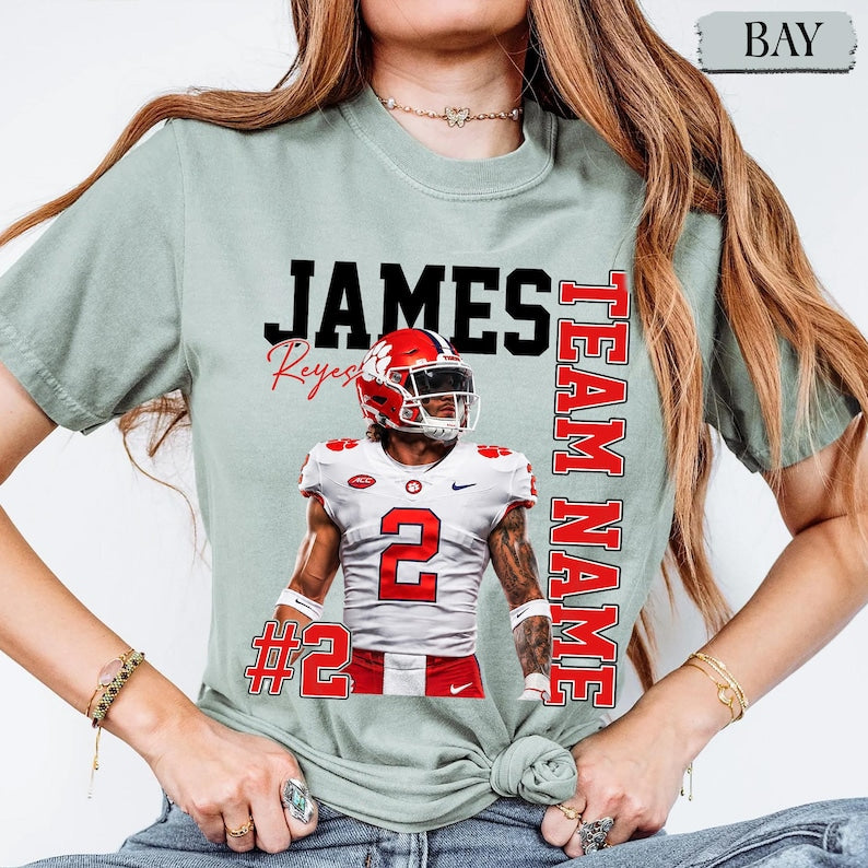 Custom Football Player Photo Shirt