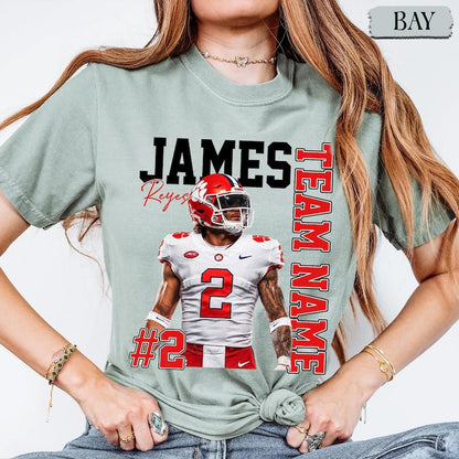 Custom Football Player Photo Shirt