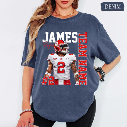 Custom Football Player Photo Shirt