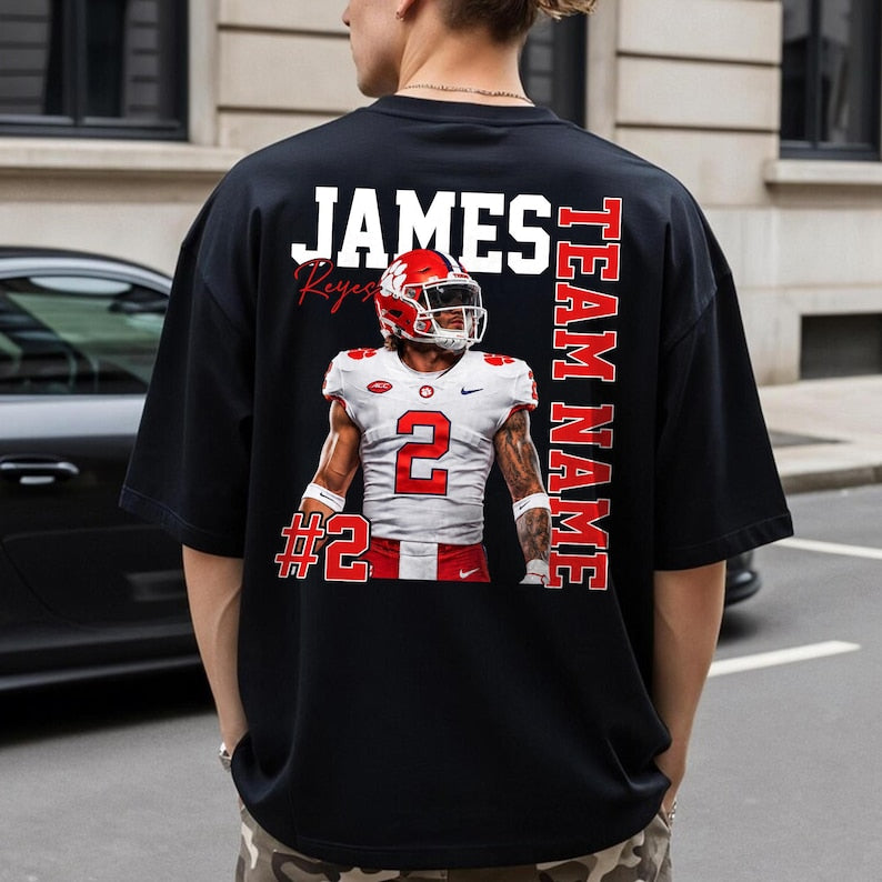 Custom Football Player Photo Shirt