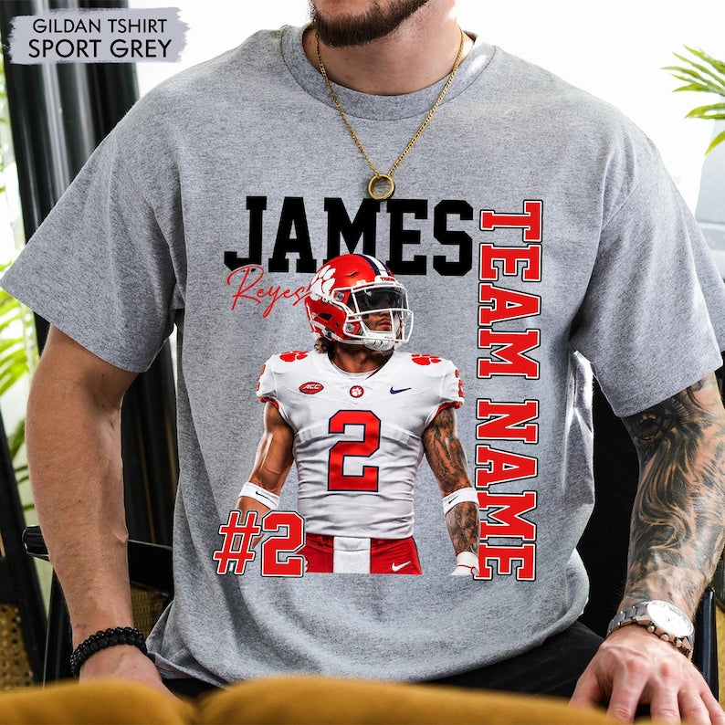Custom Football Player Photo Shirt