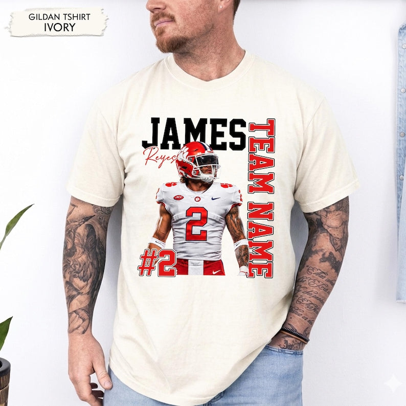 Custom Football Player Photo Shirt