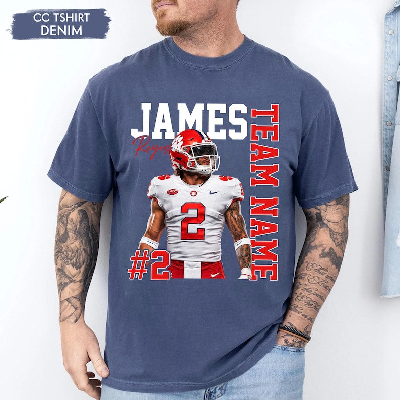 Custom Football Player Photo Shirt