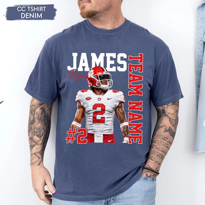 Custom Football Player Photo Shirt