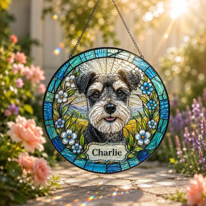 Custom Floral Pet Suncatcher