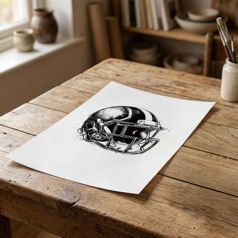 Custom Football Player Wall Art Set