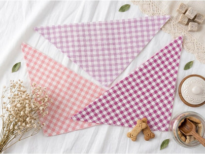 Classic Gingham Personalized Paw Icon Bandana