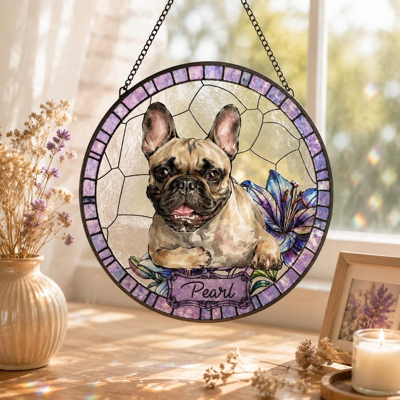 Custom Garden Pet Portrait Suncatcher