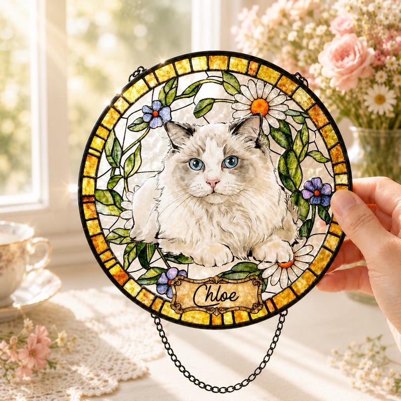 Custom Garden Pet Portrait Suncatcher