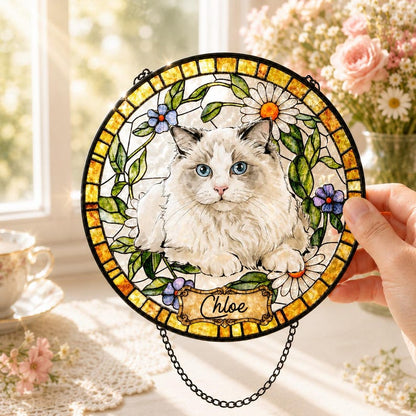 Custom Garden Pet Portrait Suncatcher