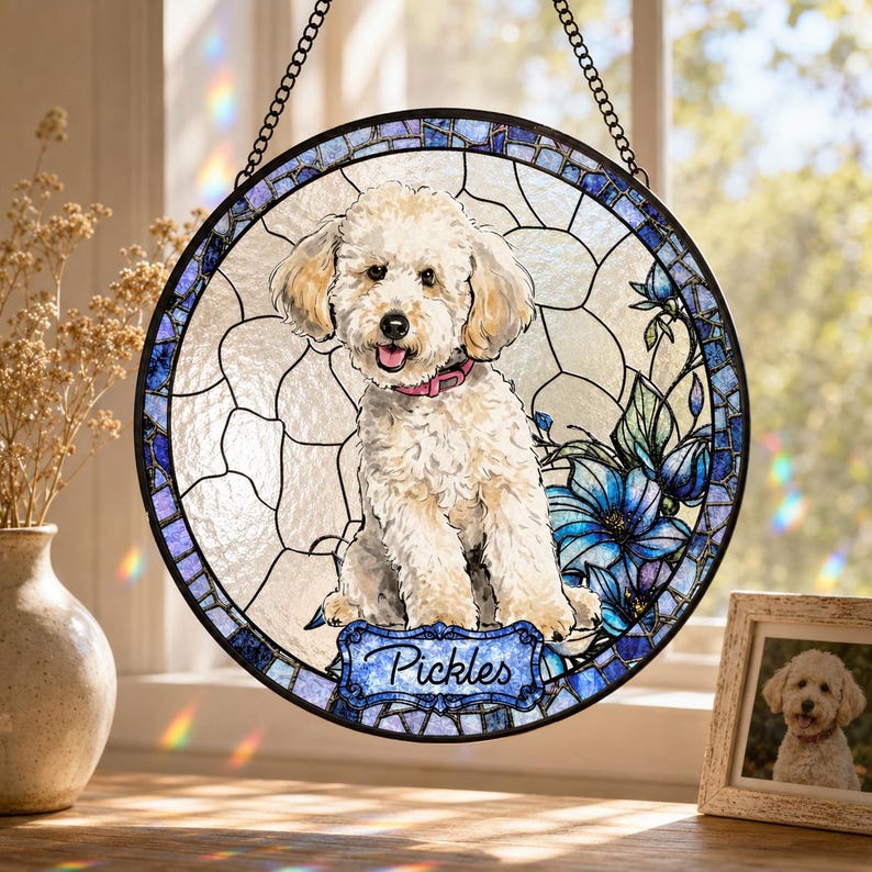 Custom Garden Pet Portrait Suncatcher