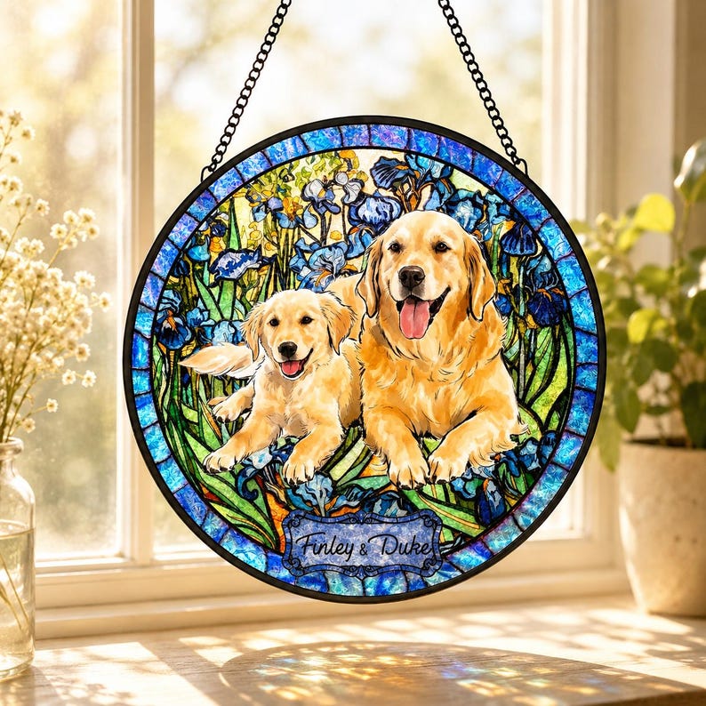 Custom Garden Pet Portrait Suncatcher