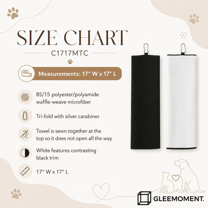 Custom Pet Portrait Golf Towel
