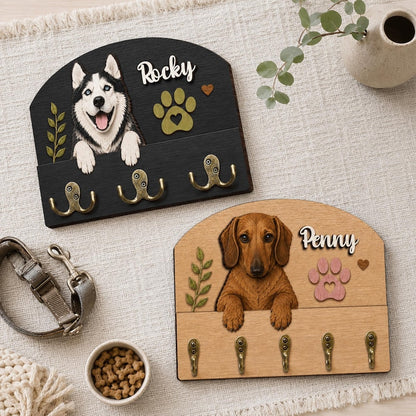 Custom Pet Portrait Leash Holder