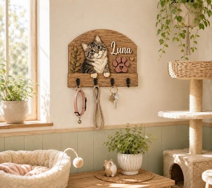 Custom Pet Portrait Leash Holder