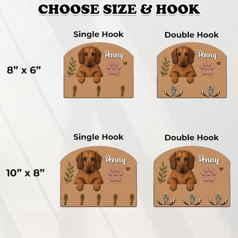 Custom Pet Portrait Leash Holder