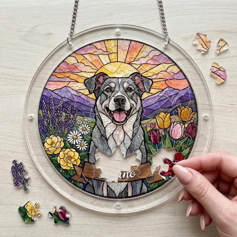 Custom Pet Puzzle Suncatcher