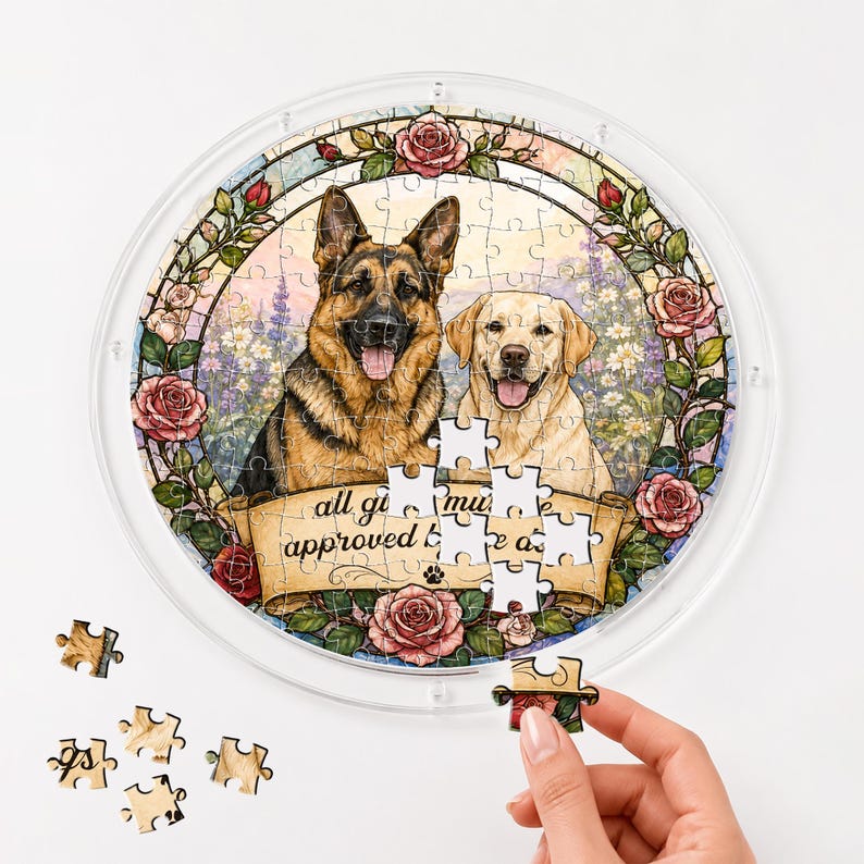 Personalized Floral Pet Window Puzzle