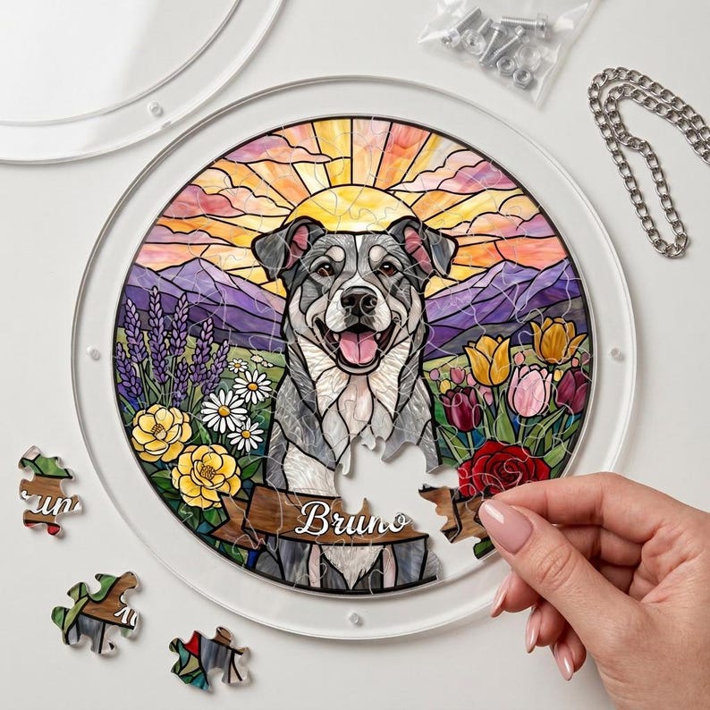 Custom Pet Puzzle Suncatcher