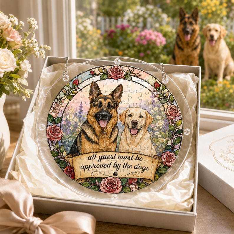 Personalized Floral Pet Window Puzzle