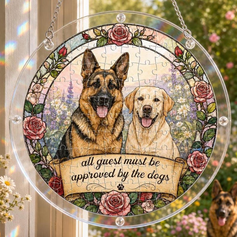 Personalized Floral Pet Window Puzzle