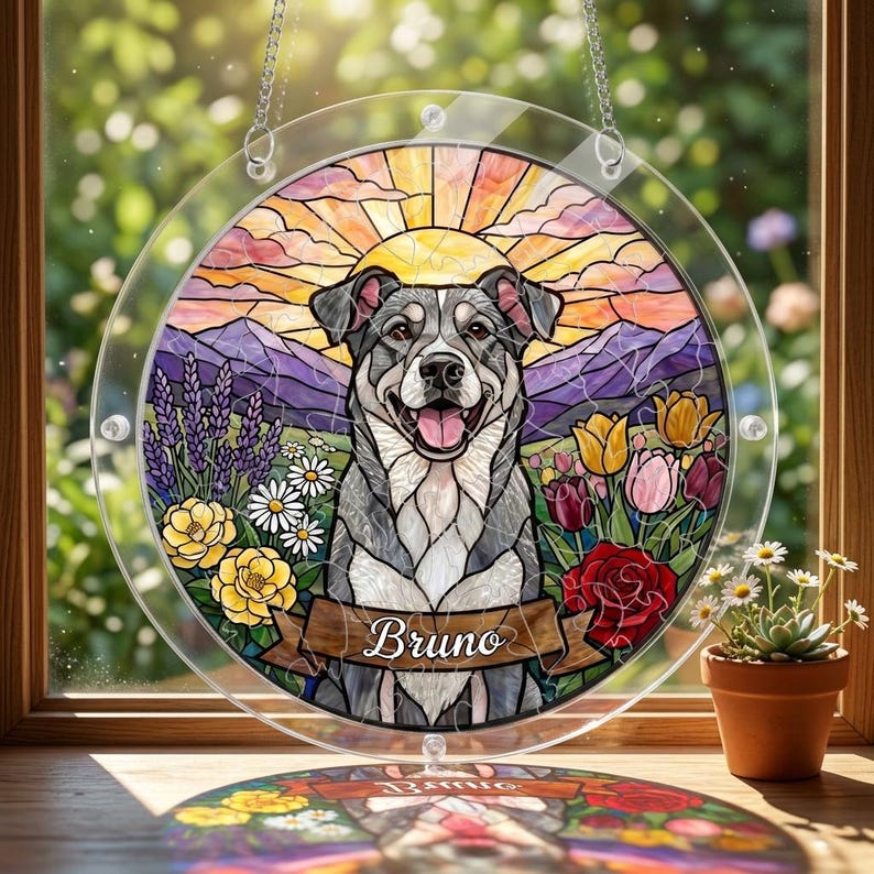 Custom Pet Puzzle Suncatcher