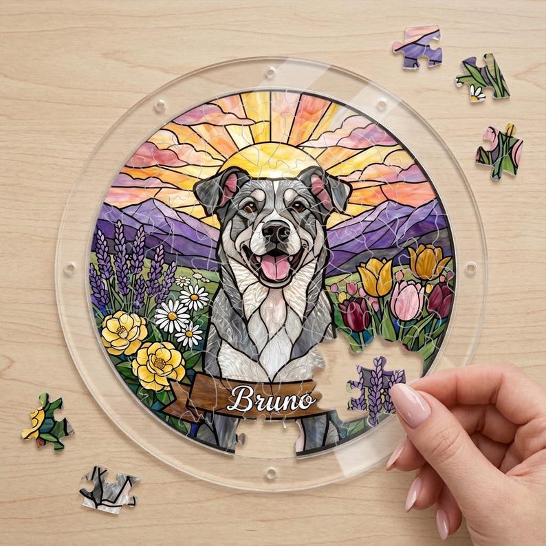 Custom Pet Puzzle Suncatcher