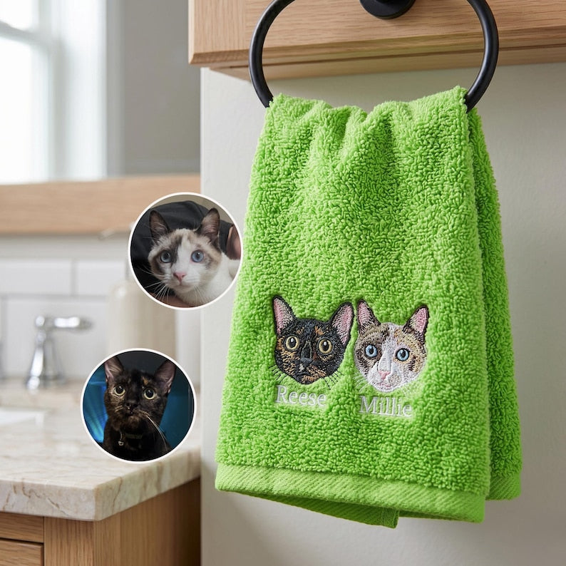 Custom Pet Portrait Towel