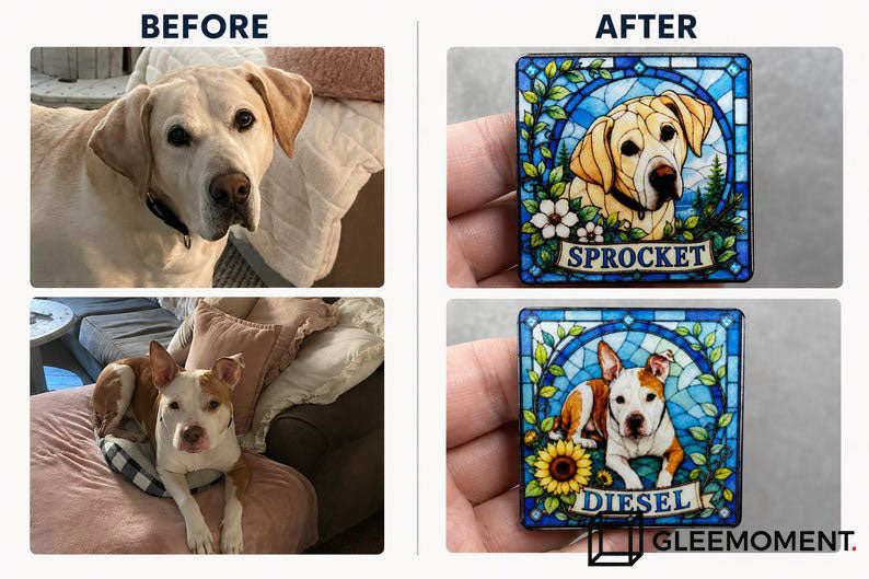 Custom Pet Portrait Fridge Magnet