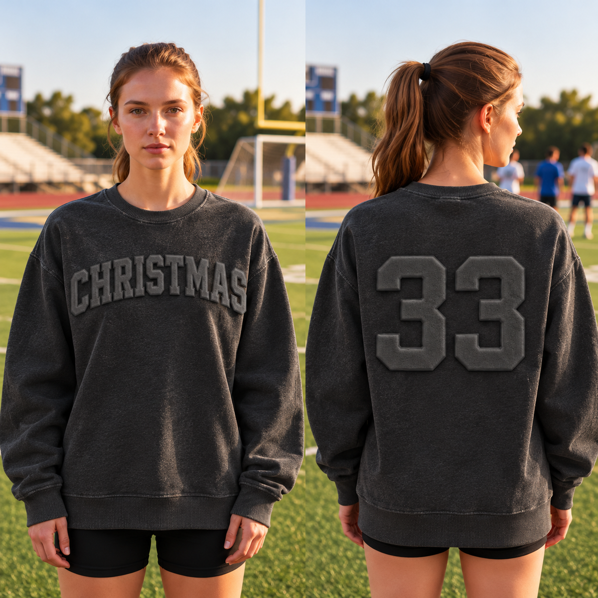 Custom Two-Sided Embossed Jersey Sweatshirt