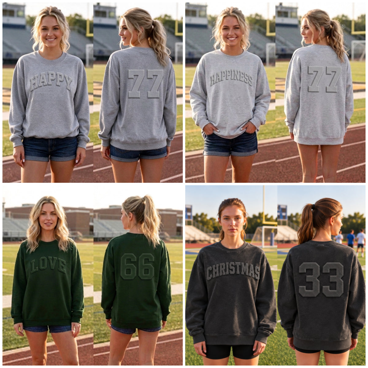 Custom Two-Sided Embossed Jersey Sweatshirt