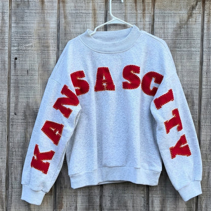 Custom Varsity Letter Sleeve Sweatshirt