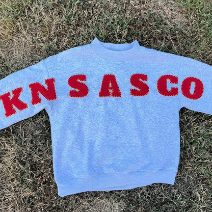 Custom Varsity Letter Sleeve Sweatshirt