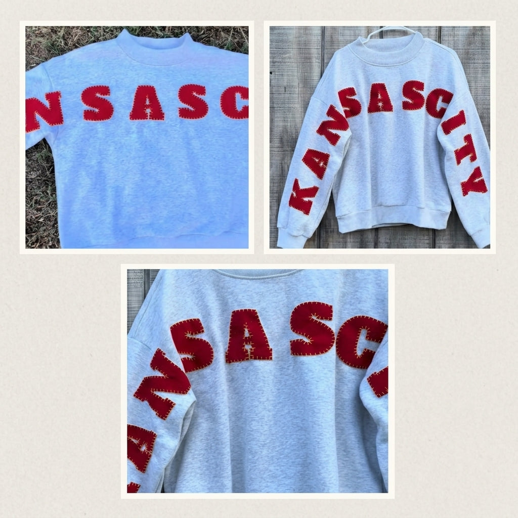 Custom Varsity Letter Sleeve Sweatshirt