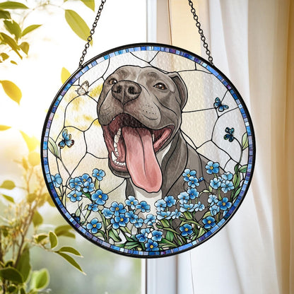 Custom Wildflower Pet Portrait Suncatcher