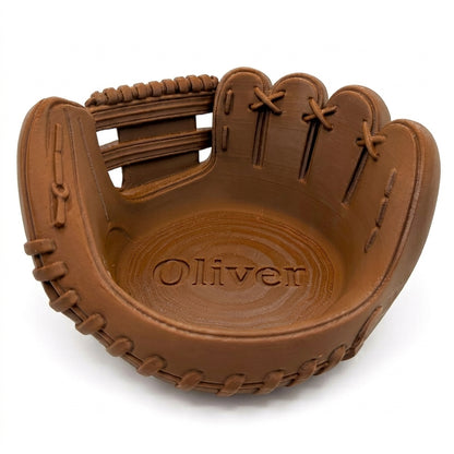 Custom Engraved Baseball Glove Catchall Tray For Men