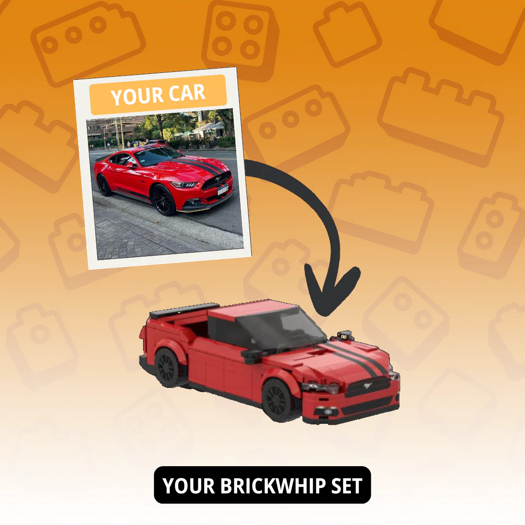 Personalized Photo-to-Car Brick Model, Custom Mini Replica of Your Vehicle