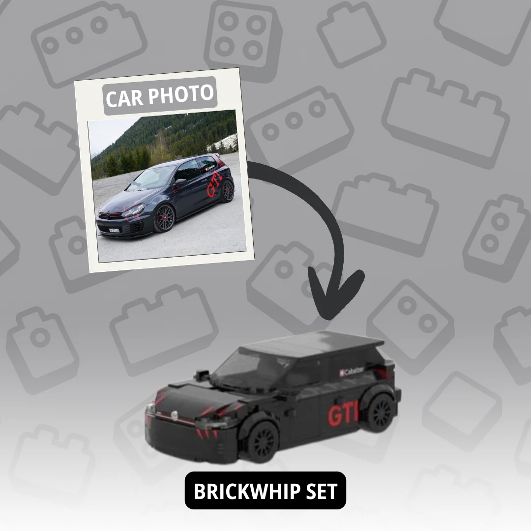 Personalized Photo-to-Car Brick Model, Custom Mini Replica of Your Vehicle